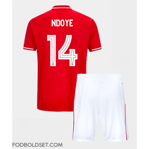 Nottingham Forest Dan Ndoye #14 Hjemme Trøje Børn 2025-26 Kortærmet (+ Korte bukser)
